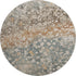 8' Light Taupe And Brown Abstract Washable Round Rug With UV Protection