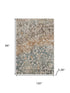 8' X 10' Light Taupe And Brown Abstract Washable Area Rug With UV Protection