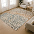 8' X 10' Light Taupe And Brown Abstract Washable Area Rug With UV Protection