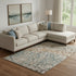 8' X 10' Light Taupe And Brown Abstract Washable Area Rug With UV Protection