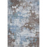 5' X 8' Brown And Blue Abstract Washable Area Rug With UV Protection