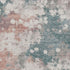 5' X 8' Coral And Teal Abstract Washable Area Rug With UV Protection