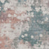 8' X 10' Coral And Teal Abstract Washable Area Rug With UV Protection