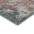 8' X 10' Coral And Teal Abstract Washable Area Rug With UV Protection