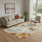 5' X 8' Blush And Teal Abstract Washable Area Rug With UV Protection