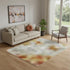 5' X 8' Blush And Teal Abstract Washable Area Rug With UV Protection