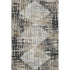 5' X 8' Black And Gray Geometric Washable Area Rug With UV Protection