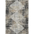 5' X 8' Black And Gray Geometric Washable Area Rug With UV Protection