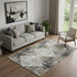 5' X 8' Black And Gray Geometric Washable Area Rug With UV Protection