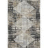8' X 10' Black And Gray Geometric Washable Area Rug With UV Protection