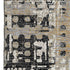 8' X 10' Black And Gray Geometric Washable Area Rug With UV Protection
