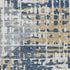 5' X 8' Navy Blue And Beige Geometric Washable Area Rug With UV Protection