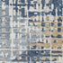 8' X 10' Navy Blue And Beige Geometric Washable Area Rug With UV Protection