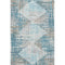 8' X 10' Teal And Beige Geometric Washable Area Rug With UV Protection