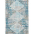 8' X 10' Teal And Beige Geometric Washable Area Rug With UV Protection
