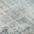 8' X 10' Teal And Beige Geometric Washable Area Rug With UV Protection