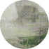 8' Sage And Ivory Abstract Washable Round Rug With UV Protection