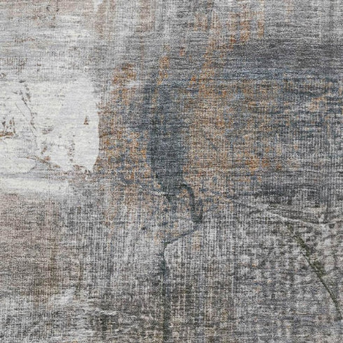 5' X 8' Light Taupe And Gray Abstract Washable Area Rug With UV Protection