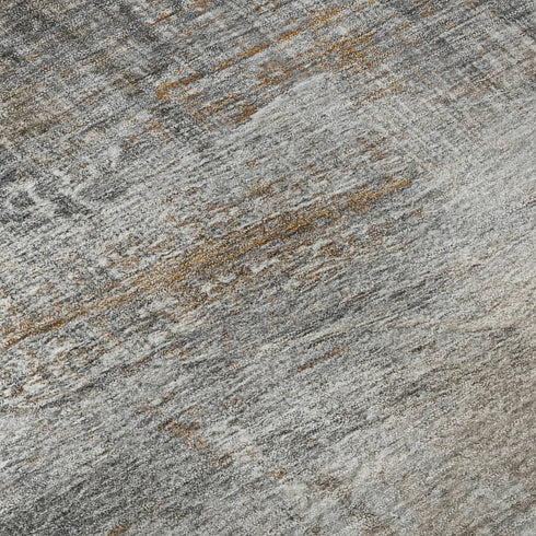5' X 8' Light Taupe And Gray Abstract Washable Area Rug With UV Protection