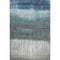 8' X 10' Blue And Ivory Abstract Washable Area Rug With UV Protection