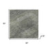 5' X 8' Fern Green And Gray Abstract Washable Area Rug With UV Protection