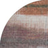 8' Rust And Ivory Abstract Washable Round Rug With UV Protection