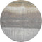 8' Taupe And Ivory Abstract Washable Round Rug With UV Protection