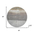 8' Taupe And Ivory Abstract Washable Round Rug With UV Protection