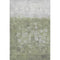 5' X 8' Fern Green And Silver Abstract Washable Area Rug With UV Protection