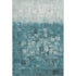 8' X 10' Teal And Ivory Abstract Washable Area Rug With UV Protection