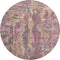 8' Blush And Wheat Abstract Washable Round Rug With UV Protection