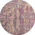 8' Blush And Wheat Abstract Washable Round Rug With UV Protection