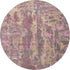 8' Blush And Wheat Abstract Washable Round Rug With UV Protection
