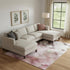 8' X 10' Blush And Wheat Abstract Washable Area Rug With UV Protection