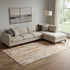 8' X 10' Orange And Ivory Abstract Washable Area Rug With UV Protection