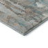 8' Teal And Ivory Abstract Washable Round Rug With UV Protection