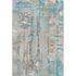 8' X 10' Teal And Ivory Abstract Washable Area Rug With UV Protection