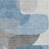 8' X 10' Denim Blue And Gray Abstract Washable Area Rug With UV Protection