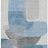 8' X 10' Denim Blue And Gray Abstract Washable Area Rug With UV Protection