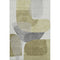 5' X 8' Fern Green And Gray Abstract Washable Area Rug With UV Protection