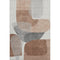 5' X 8' Rust And Gray Abstract Washable Area Rug With UV Protection