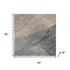 5' X 8' Rust And Gray Abstract Washable Area Rug With UV Protection