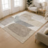 9' X 12' Taupe And Gray Abstract Washable Area Rug With UV Protection