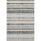 5' X 8' Black And Beige Striped Washable Area Rug With UV Protection