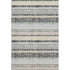 5' X 8' Black And Beige Striped Washable Area Rug With UV Protection