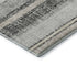 5' X 8' Black And Beige Striped Washable Area Rug With UV Protection
