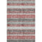 5' X 8' Burgundy And Gray Striped Washable Area Rug With UV Protection