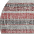 8' Burgundy And Gray Striped Washable Round Rug With UV Protection