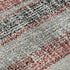 8' X 10' Burgundy And Gray Striped Washable Area Rug With UV Protection
