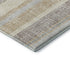 8' Gold And Beige Striped Washable Round Rug With UV Protection